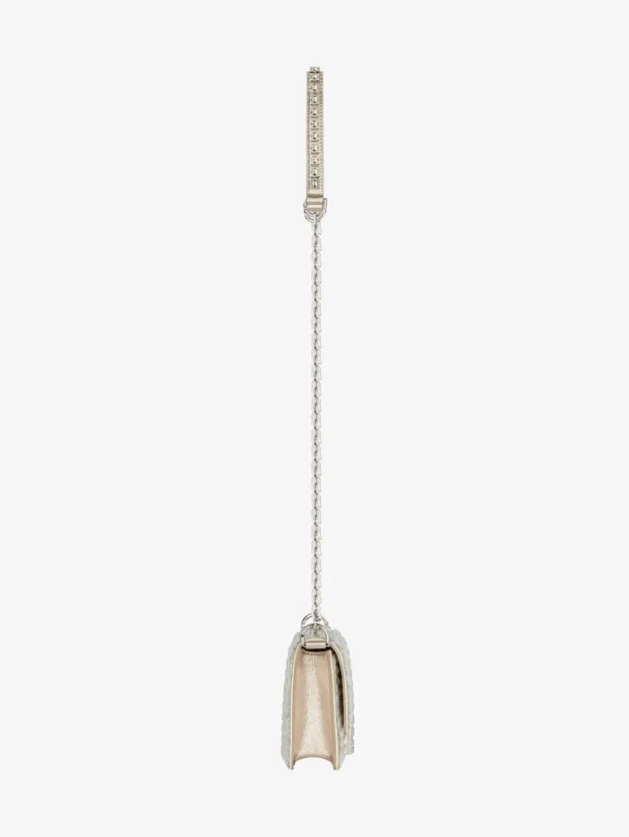 Givenchy Small 4G Bag In Satin With Strass And Chain Natural Beige Women Crossbody Bags Givenchy Small 4G Bag In Satin With Strass And Chain Natural Beige Women Crossbody Bags