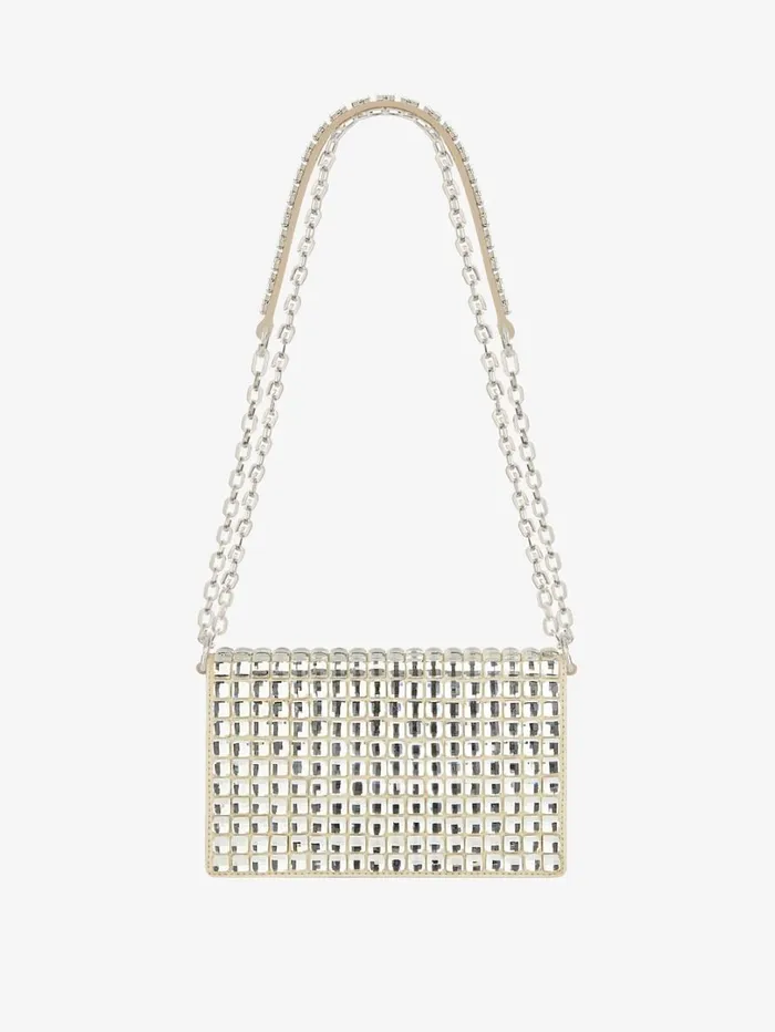 Givenchy Small 4G Bag In Satin With Strass And Chain Natural Beige Women Crossbody Bags Givenchy Small 4G Bag In Satin With Strass And Chain Natural Beige Women Crossbody Bags
