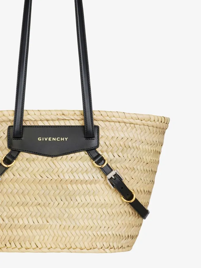 Givenchy Small Voyou Basket Bag In Raffia Black Women Shoulder Bags Givenchy Small Voyou Basket Bag In Raffia Black Women Shoulder Bags