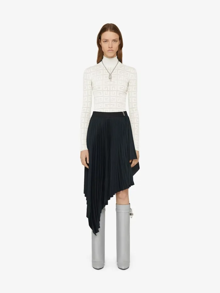 Givenchy Sweater In 4G Jacquard Off White Women Knitwear