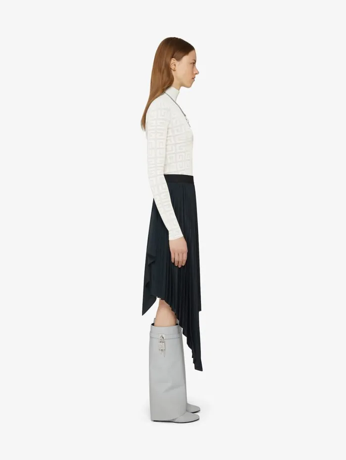 Givenchy Sweater In 4G Jacquard Off White Women Knitwear
