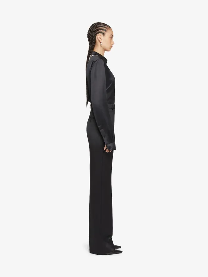 Givenchy Tailored Pants In Satin Black Women Pants and Shorts