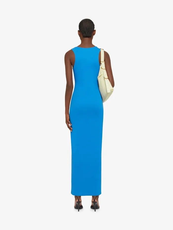 Givenchy Tank Dress In Knit Moroccan Blue Women Dresses