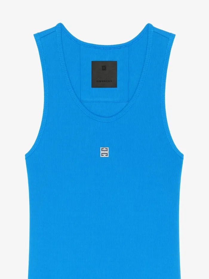Givenchy Tank Dress In Knit Moroccan Blue Women Dresses