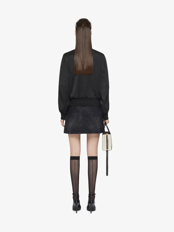 Givenchy Varsity Jacket In Satin With Crystals Black Women Outerwear and Blousons