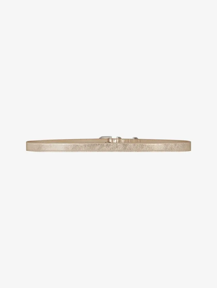 Givenchy Voyou Belt In Laminated Leather Dusty Golden Women Belts Givenchy Voyou Belt In Laminated Leather Dusty Golden Women Belts