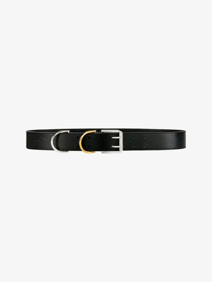 Givenchy Voyou Belt In Leather Black Women Belts