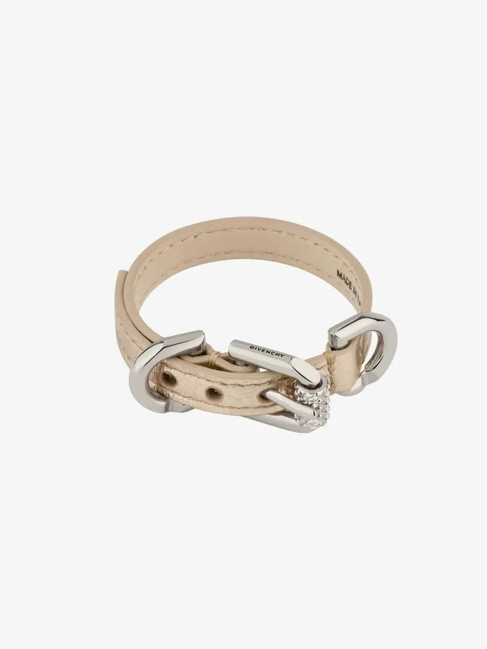 Givenchy Voyou Bracelet In Laminated Leather And Metal Dusty Golden Women Jewelry Givenchy Voyou Bracelet In Laminated Leather And Metal Dusty Golden Women Jewelry