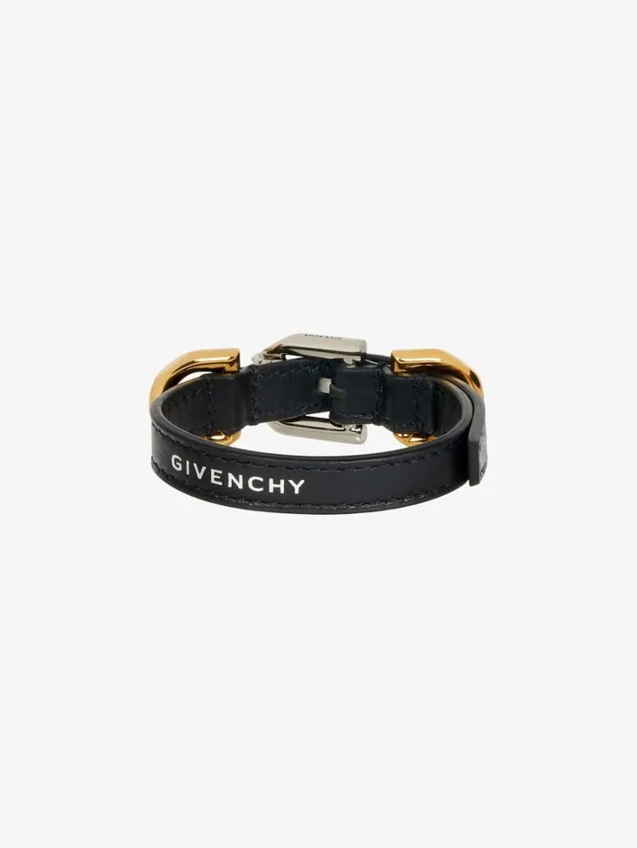 Givenchy Voyou Bracelet In Leather And Metal Black Women Jewelry Givenchy Voyou Bracelet In Leather And Metal Black Women Jewelry