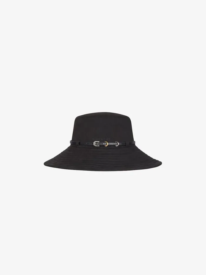 Givenchy Voyou Capeline In Canvas Black Women Beanies and Caps