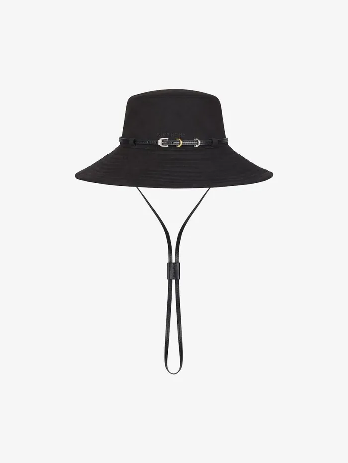 Givenchy Voyou Capeline In Canvas Black Women Beanies and Caps Givenchy Voyou Capeline In Canvas Black Women Beanies and Caps