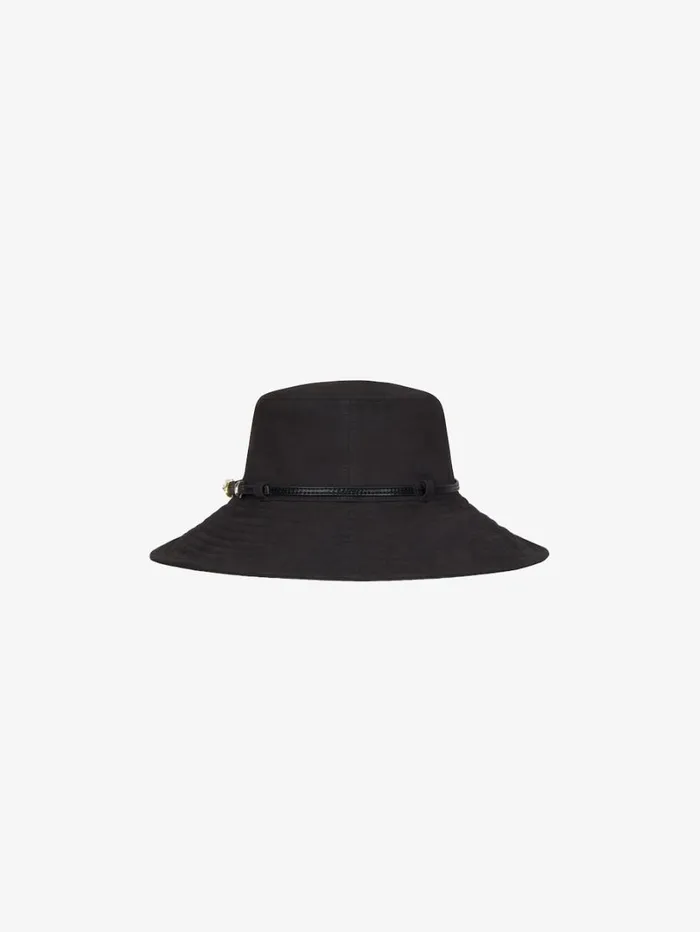 Givenchy Voyou Capeline In Canvas Black Women Beanies and Caps Givenchy Voyou Capeline In Canvas Black Women Beanies and Caps