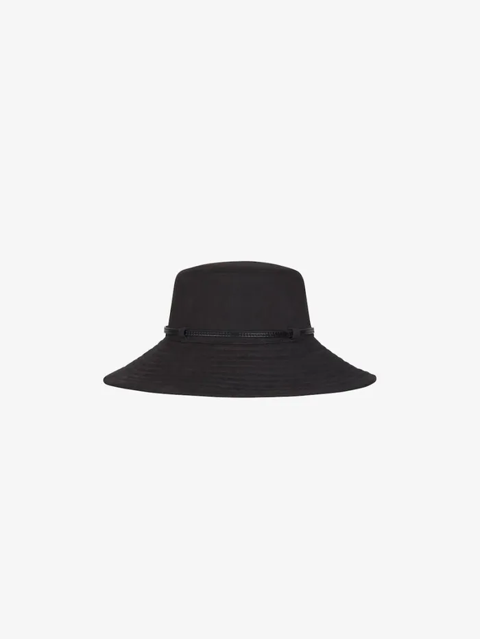 Givenchy Voyou Capeline In Canvas Black Women Beanies and Caps Givenchy Voyou Capeline In Canvas Black Women Beanies and Caps