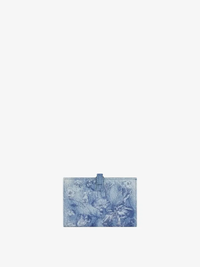 Givenchy Voyou Wallet In Washed Embroidered Denim Medium Blue Women Wallets and Card Holders Givenchy Voyou Wallet In Washed Embroidered Denim Medium Blue Women Wallets and Card Holders