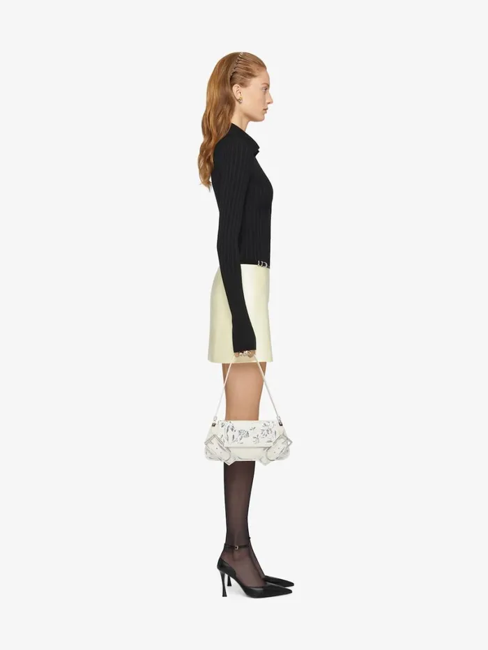 Givenchy Voyou Wrap Mini Skirt In Silk Satin Duchesse Butter Women Skirts