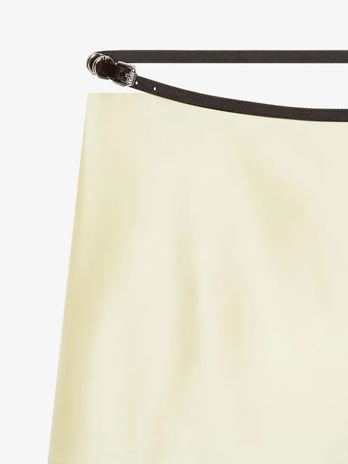 Givenchy Voyou Wrap Mini Skirt In Silk Satin Duchesse Butter Women Skirts
