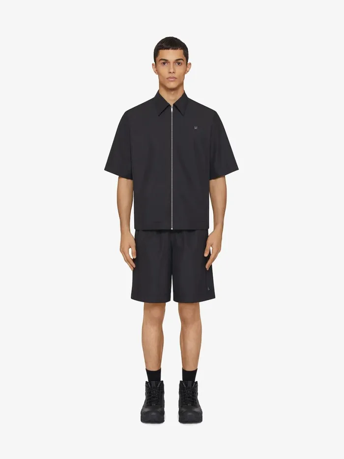 Givenchy Zipped Shirt With 4G Detail Black Men Shirts