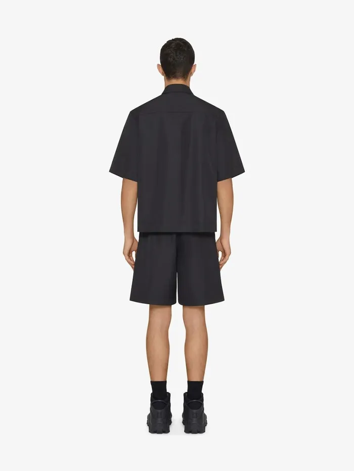 Givenchy Zipped Shirt With 4G Detail Black Men Shirts
