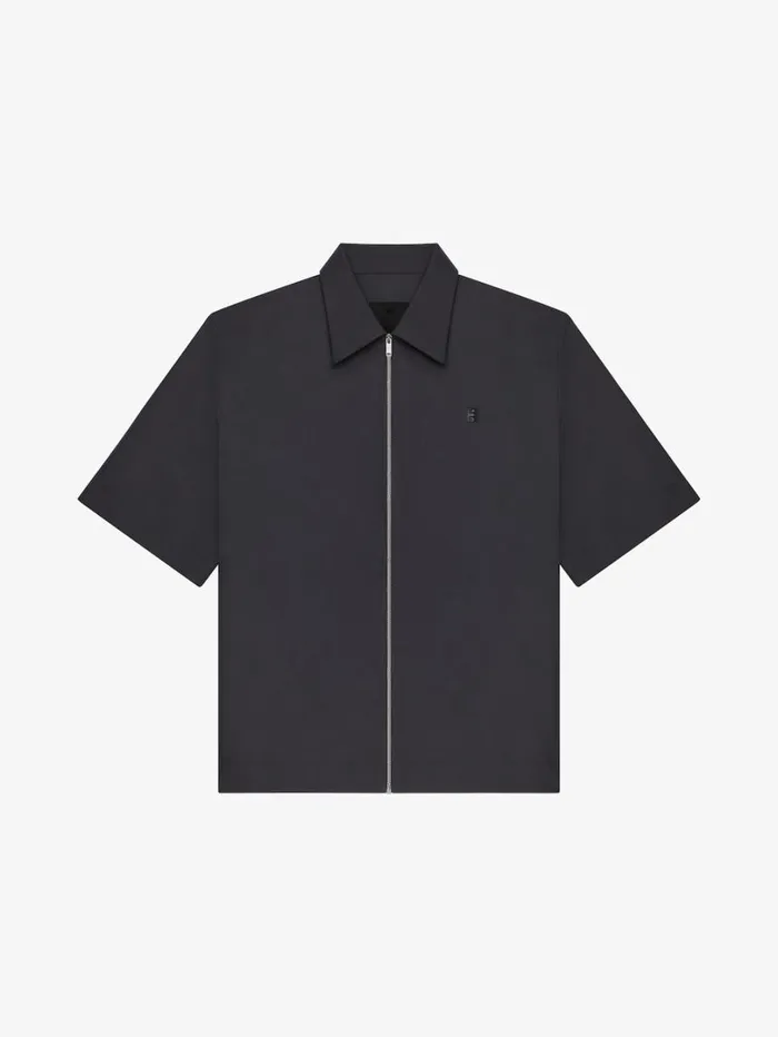 Givenchy Zipped Shirt With 4G Detail Black Men Shirts