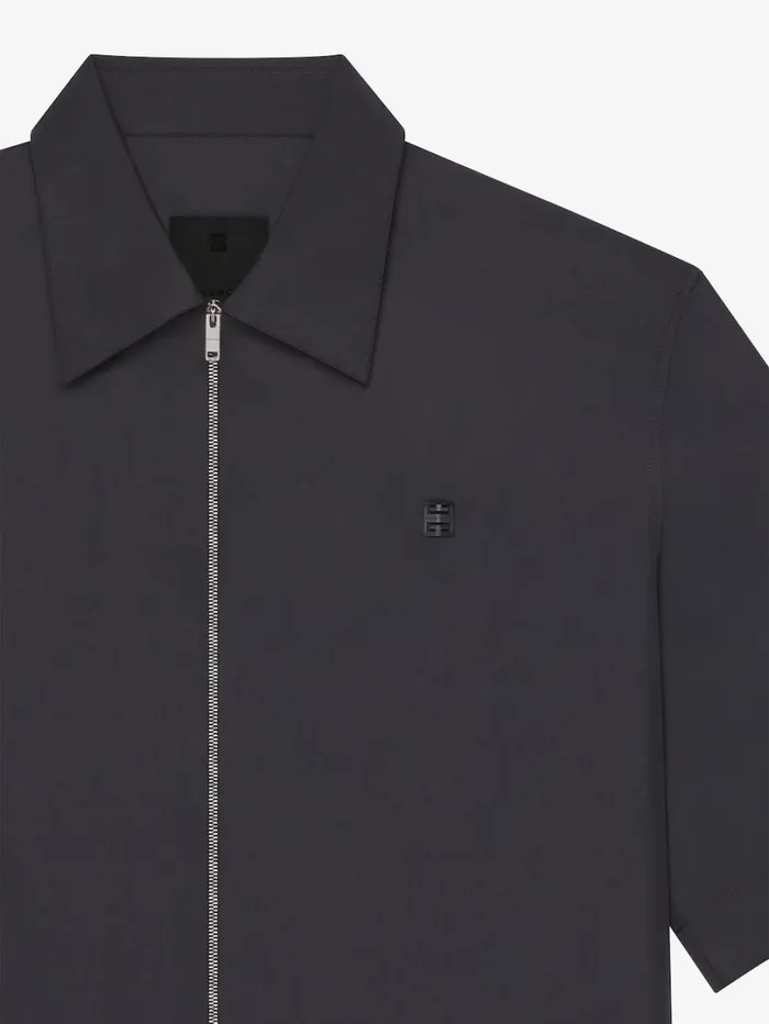 Givenchy Zipped Shirt With 4G Detail Black Men Shirts