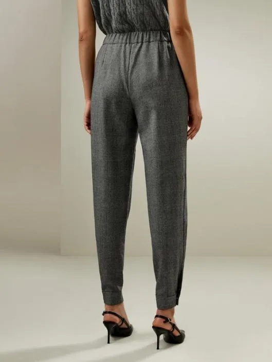 Glen Check Wool Joggers 8211 Versatile Style With Adjustable Comfort Women Lilysilk Bottoms