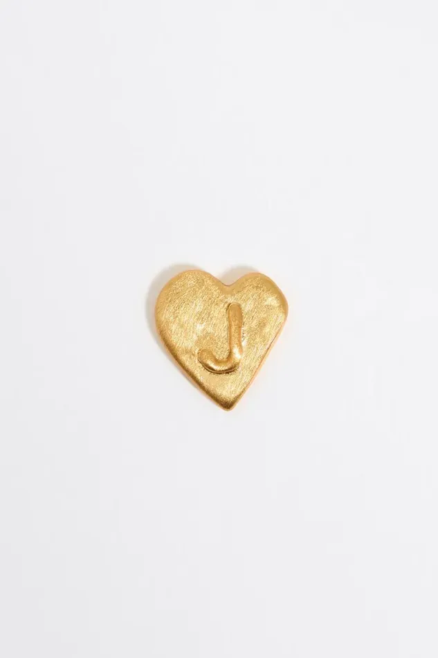 Gold Heart Letter J Earrings Gold Women Bimba Y Lola Alphabet Gold Heart Letter J Earrings Gold Women Bimba Y Lola Alphabet