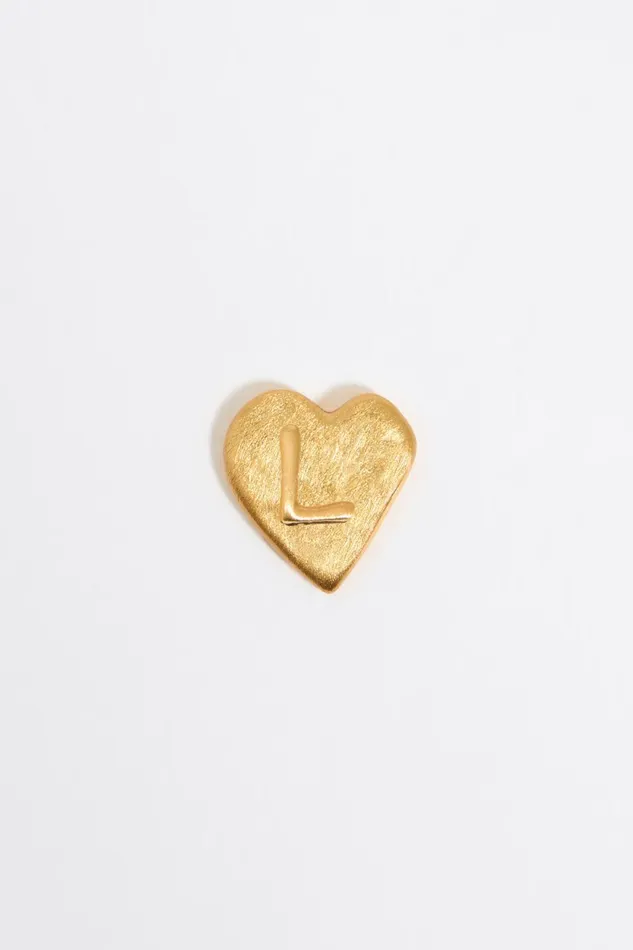 Gold Heart Letter L Earrings Gold Women Bimba Y Lola Alphabet Gold Heart Letter L Earrings Gold Women Bimba Y Lola Alphabet
