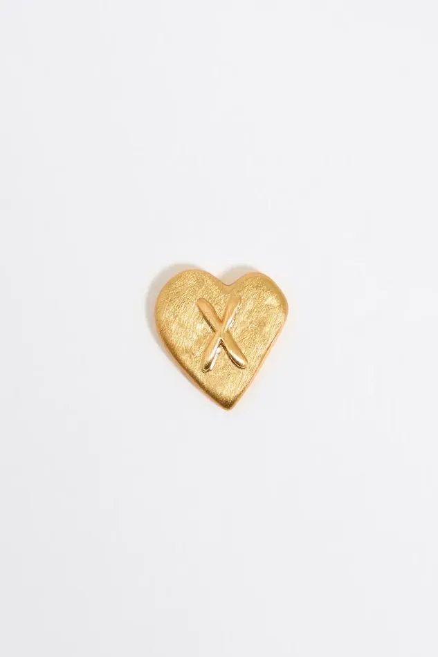 Gold Heart Letter X Earrings Gold Women Bimba Y Lola Alphabet Gold Heart Letter X Earrings Gold Women Bimba Y Lola Alphabet