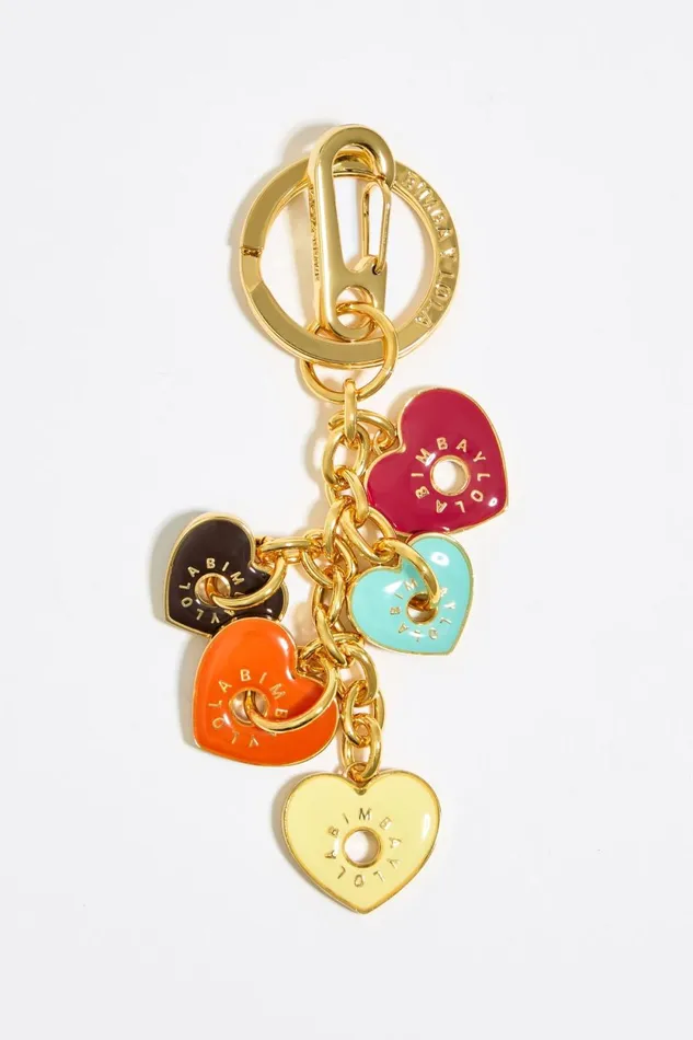 Golden Hearts Key Ring Gold Women Bimba Y Lola Key Rings