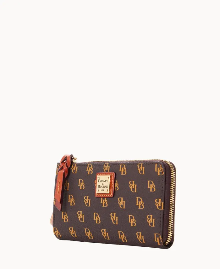 Gretta Folded Zip Wristlet Brown Tmoro ManWoman Dooney and Bourke Wallets Gretta Folded Zip Wristlet Brown Tmoro ManWoman Dooney and Bourke Wallets