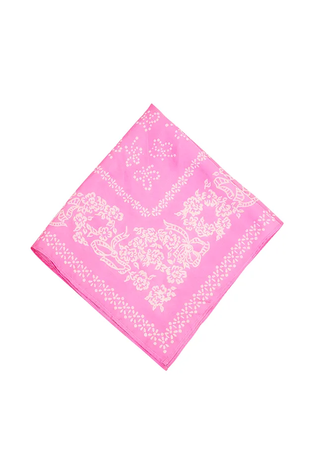 Hair Accessories Women LoveShackFancy Orvette Silk Paisley Bandana Cupid Kiss