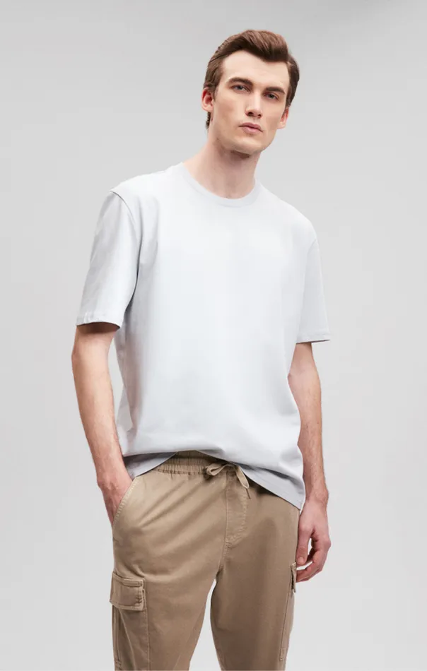 Heavy Weight TShirt In Pearl Blue Men Mavi Jeans TShirts