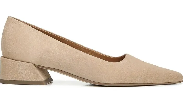 Heels Women Franco Sarto Sarto Modena Block Heel Pump Nude Leather
