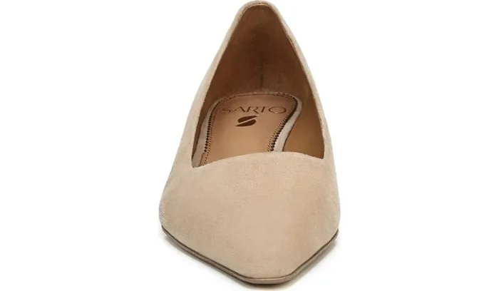 Heels Women Franco Sarto Sarto Modena Block Heel Pump Nude Leather
