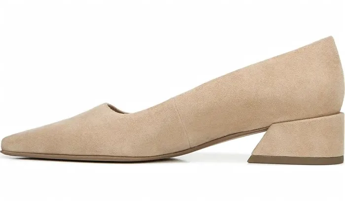 Heels Women Franco Sarto Sarto Modena Block Heel Pump Nude Leather