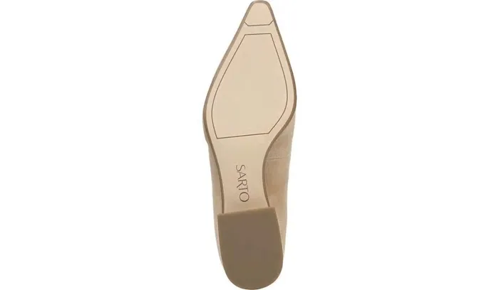 Heels Women Franco Sarto Sarto Modena Block Heel Pump Nude Leather