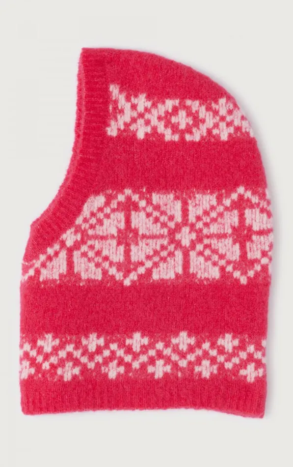 Hood Gylson Fuchsia Jacquard Ecru WomenMen American Vintage Beanies and Caps Hood Gylson Fuchsia Jacquard Ecru WomenMen American Vintage Beanies and Caps