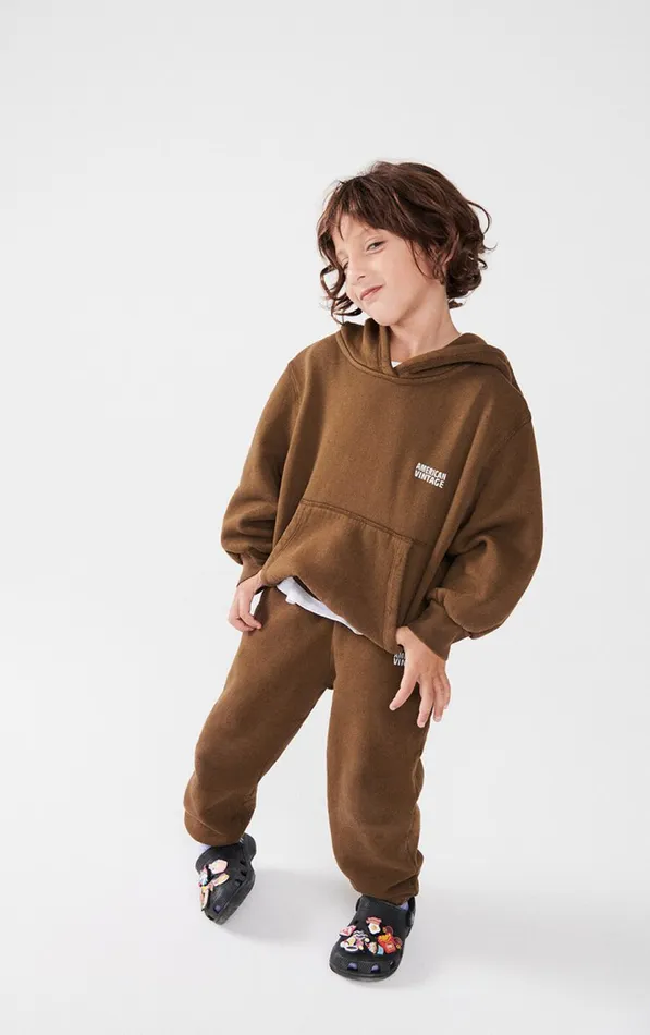 Hoodie Izubird Vintage Candied Chestnut Kids American Vintage Sweatshirts