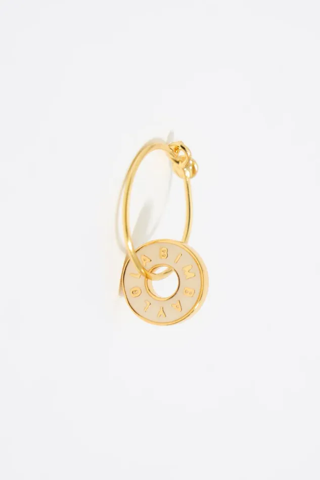 Hoop Earrings Ivory Logo Ivory Women Bimba Y Lola Jewelry Hoop Earrings Ivory Logo Ivory Women Bimba Y Lola Jewelry