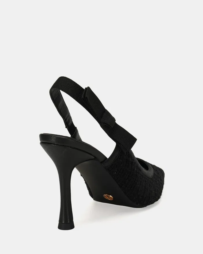 IBBIE BLACK TWEED Pumps Party NOVO Shoes Women