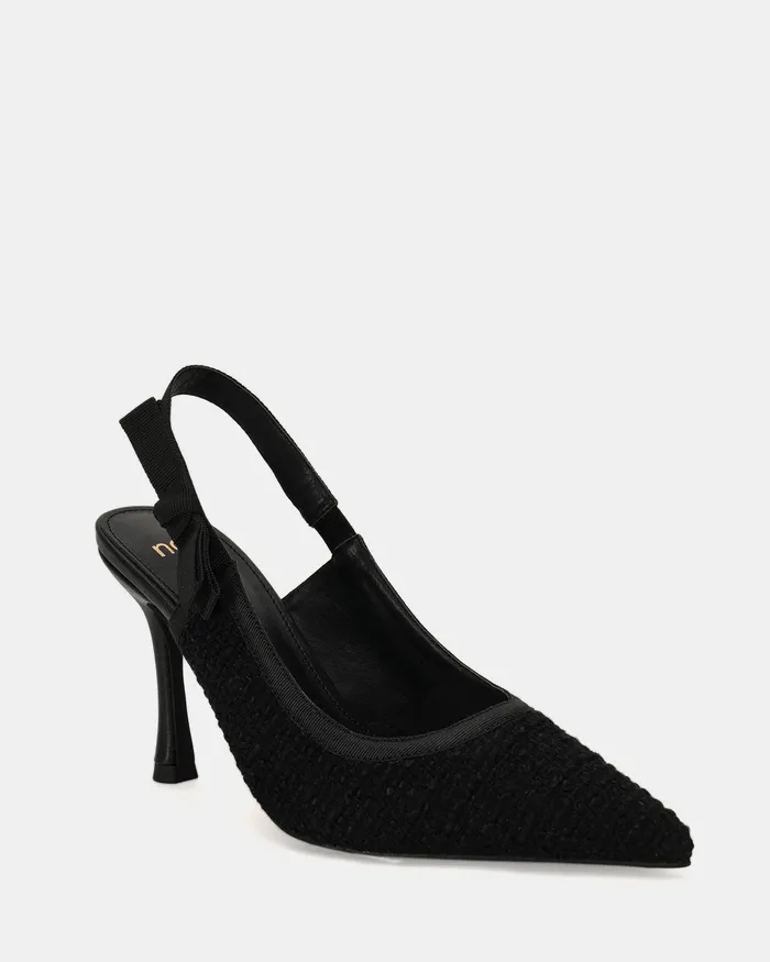 IBBIE BLACK TWEED Pumps Party NOVO Shoes Women