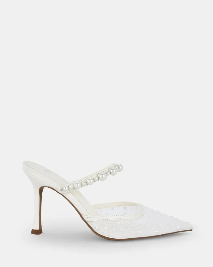INTIMIDATE WHITE Mules Party NOVO Shoes Women
