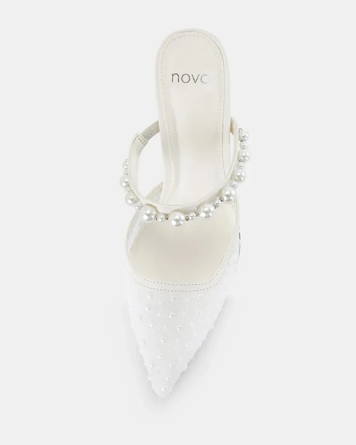 INTIMIDATE WHITE Mules Party NOVO Shoes Women