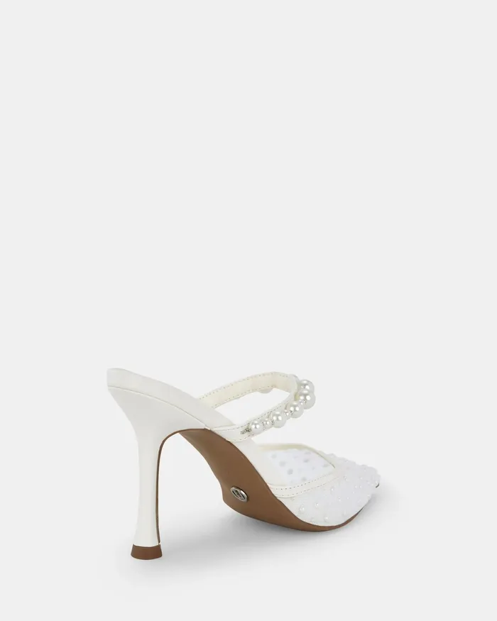 INTIMIDATE WHITE Mules Party NOVO Shoes Women