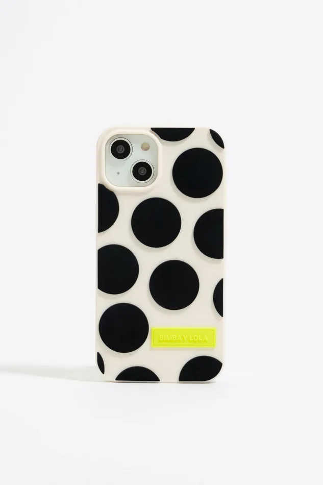 Ivory Dots Silicone IPhone 15 Plus Case Ivory Women Bimba Y Lola Phone Cases