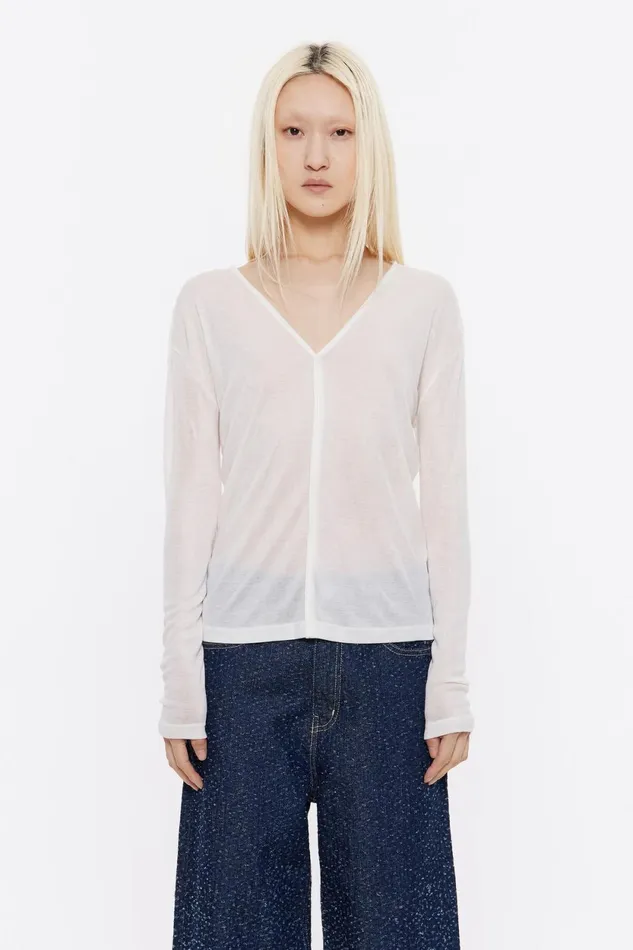 Ivory Silk Viscose Tshirt Ivory Women Bimba Y Lola TShirts