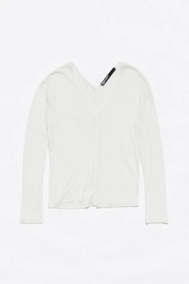 Ivory Silk Viscose Tshirt Ivory Women Bimba Y Lola TShirts Ivory Silk Viscose Tshirt Ivory Women Bimba Y Lola TShirts