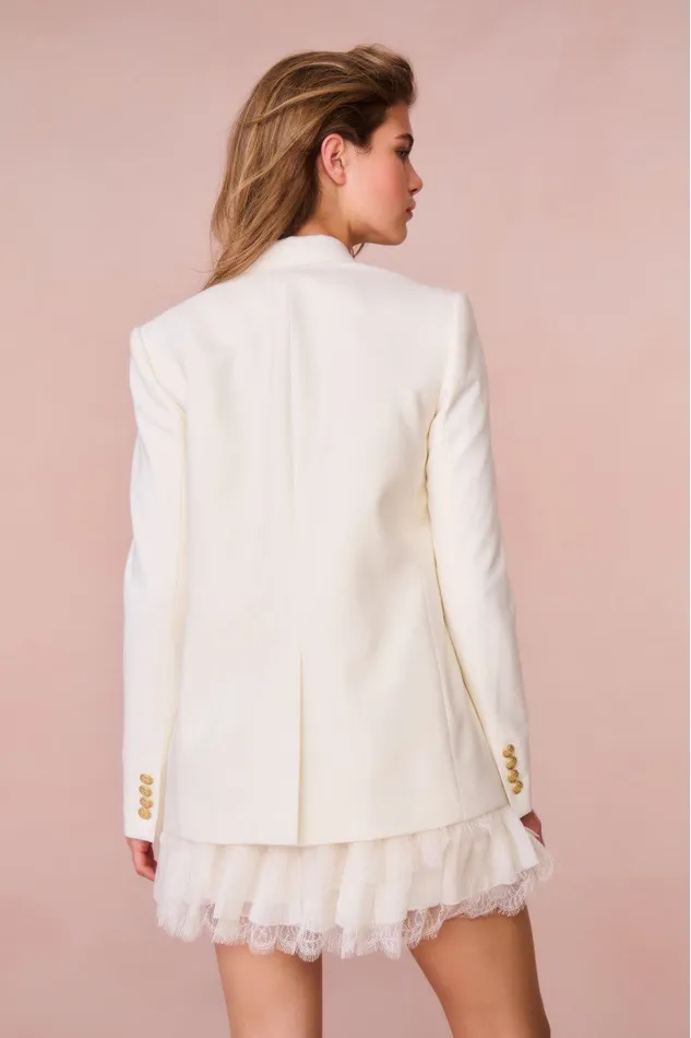 Jackets and Coats Women LoveShackFancy Reiser DoubleBreasted Blazer Cream