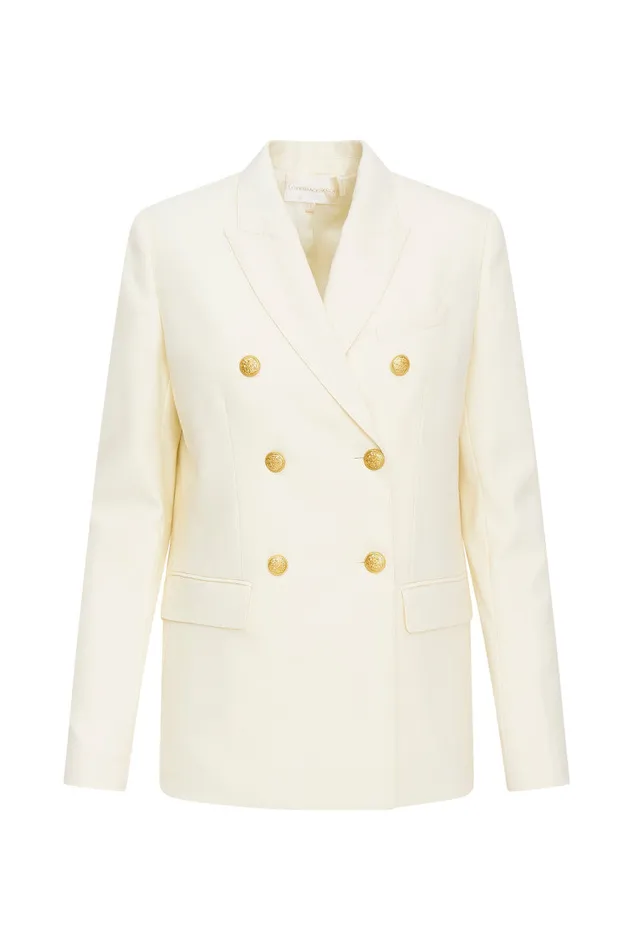 Jackets and Coats Women LoveShackFancy Reiser DoubleBreasted Blazer Cream