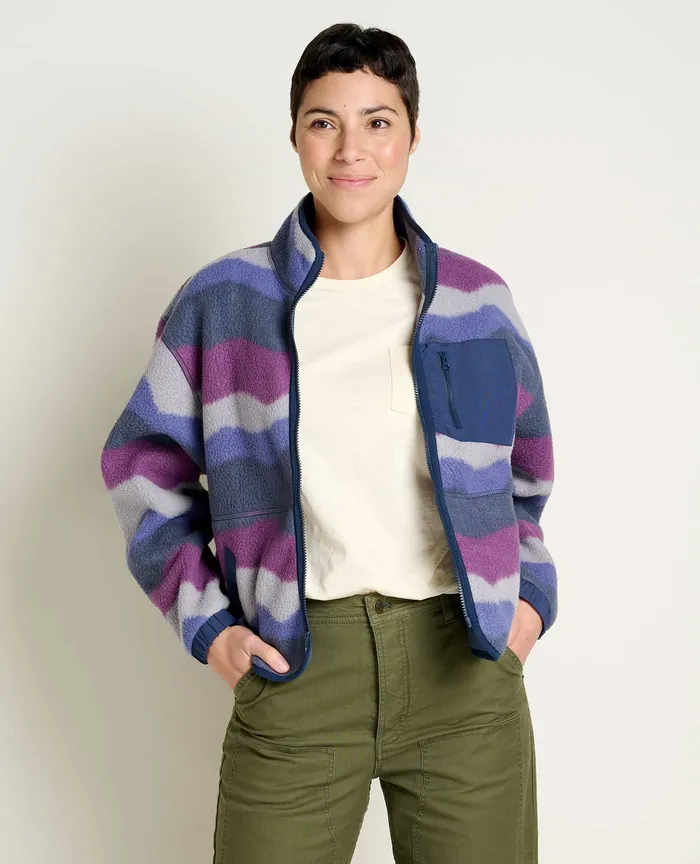 Jackets and Layers ToadandCo Women8217s Women8217s Campo Fleece Jacket Mountain Print